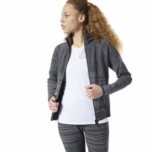 Reebok Knit Control Kapuzenpullover Damen - DunkelGrau - DE 180-TPH